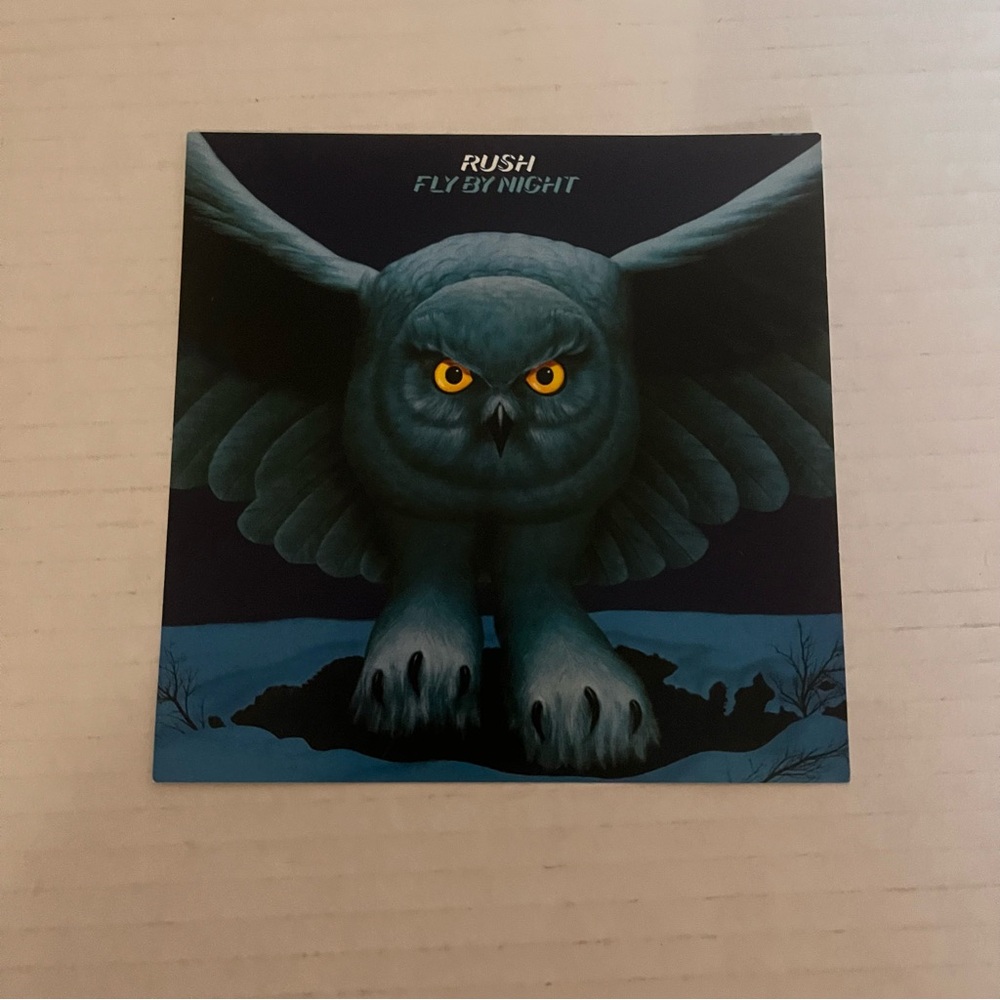 Rush Fly By Night Blue Owl Square Matte Sticker Rush Memorabilia